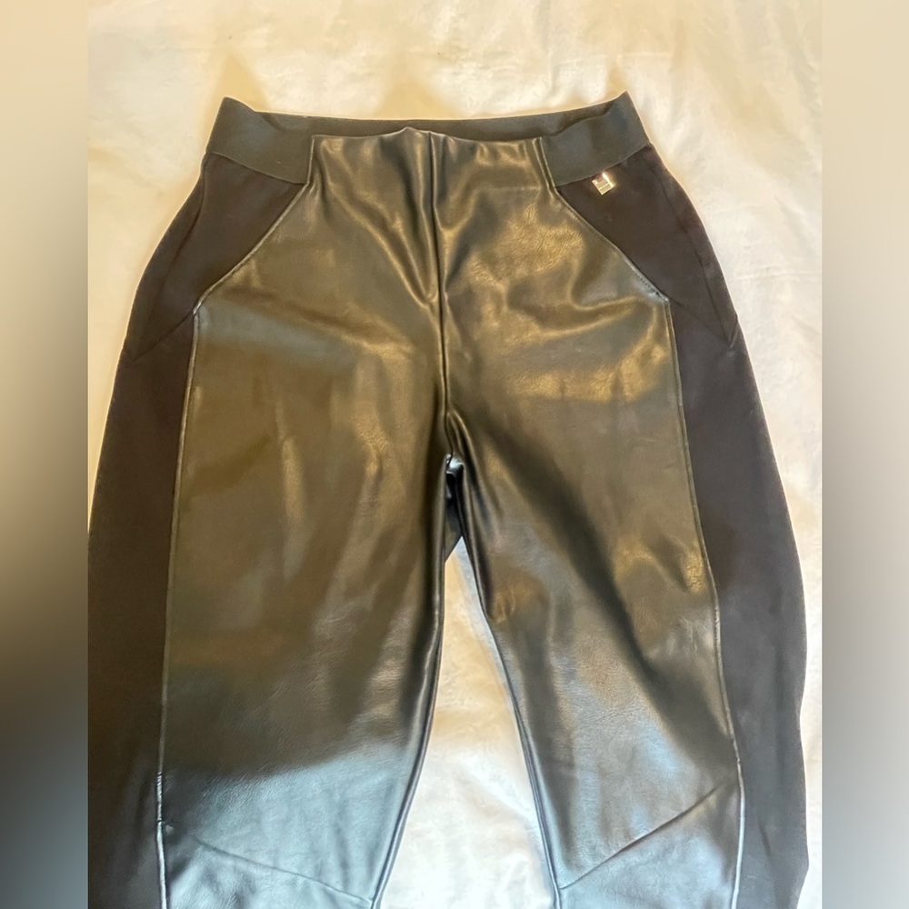 Ted Baker Faux Leather Black Leggings - Picture 4 of 9
